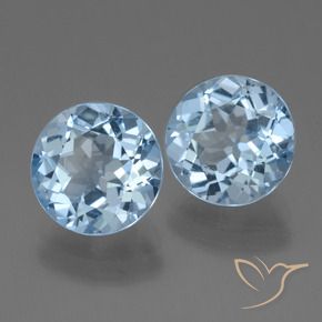6.64 ct natürliche Swiss Blue Topas-Edelsteine, Runden, VVS-VS