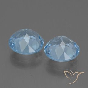 6.64 ct natürliche Swiss Blue Topas-Edelsteine, Runden, VVS-VS