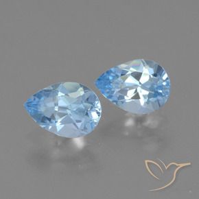 1.61 ct natürliche Himmerlblau Topas-Edelsteine, Birnenform, VVS-VS