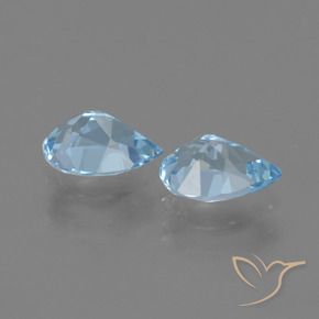 1.61 ct natürliche Himmerlblau Topas-Edelsteine, Birnenform, VVS-VS