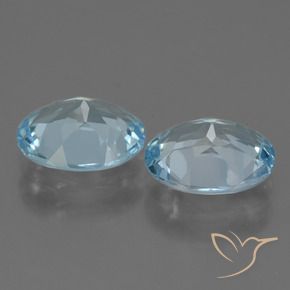 5.81 ct natürliche Himmerlblau Topas-Edelsteine, Oval, VVS-VS