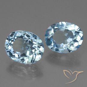 6.75 ct natürliche Swiss Blue Topas-Edelsteine, Oval, VVS-VS