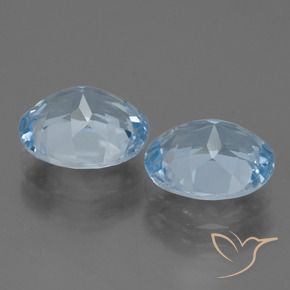 6.75 ct natürliche Swiss Blue Topas-Edelsteine, Oval, VVS-VS