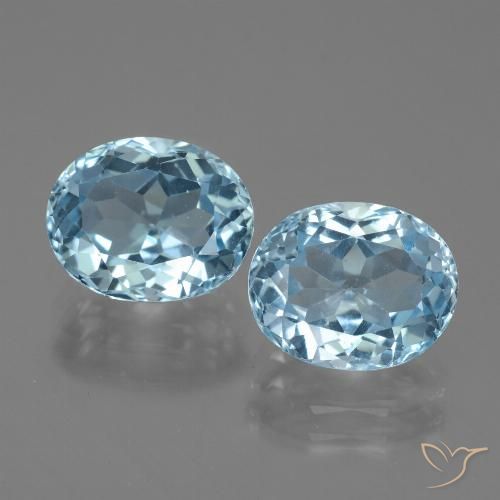 7.31ctw Natürlicher Himmerlblau Topas, Oval, VVS-VS