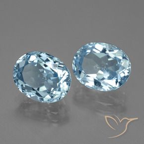7.31 ct natürliche Himmerlblau Topas-Edelsteine, Oval, VVS-VS