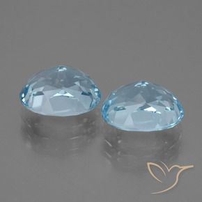 7.31 ct natürliche Himmerlblau Topas-Edelsteine, Oval, VVS-VS