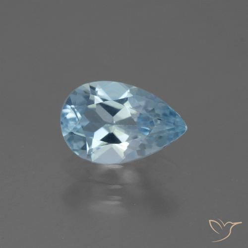 1.53ct Natürlicher Swiss Blue Topas, Birnenform, VVS-VS