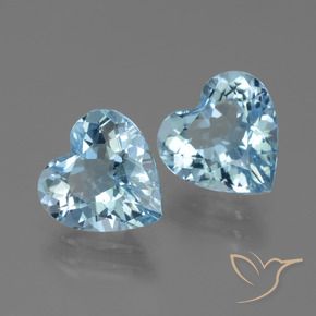 5.51 ct natürliche Himmerlblau Topas-Edelsteine, Herz, VVS