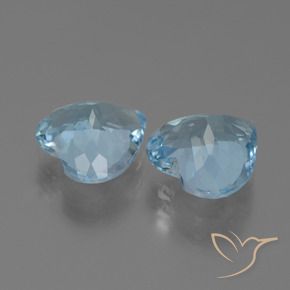 5.51 ct natürliche Himmerlblau Topas-Edelsteine, Herz, VVS
