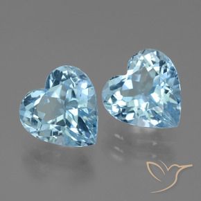 6.32 ct natürliche Himmerlblau Topas-Edelsteine, Herz, VVS