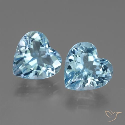 5.69ctw Natürlicher Swiss Blue Topas, Herz, VVS-VS
