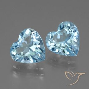5.69 ct natürliche Swiss Blue Topas-Edelsteine, Herz, VVS-VS