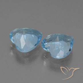 5.69 ct natürliche Swiss Blue Topas-Edelsteine, Herz, VVS-VS