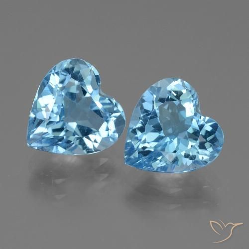 6.23ctw Natürlicher Swiss Blue Topas, Herz, VS
