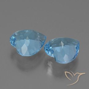 6.23 ct natürliche Swiss Blue Topas-Edelsteine, Herz, VS