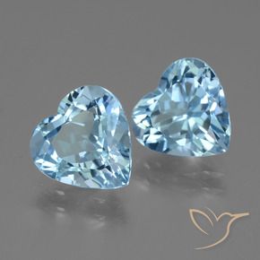 5.57 ct natürliche Swiss Blue Topas-Edelsteine, Herz, VVS-VS