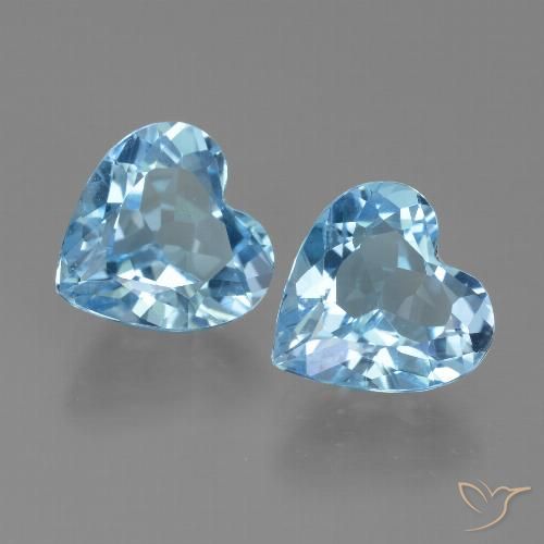 5.58ctw Natürlicher Swiss Blue Topas, Herz, VVS