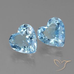 5.58 ct natürliche Swiss Blue Topas-Edelsteine, Herz, VVS