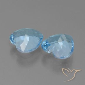 5.58 ct natürliche Swiss Blue Topas-Edelsteine, Herz, VVS