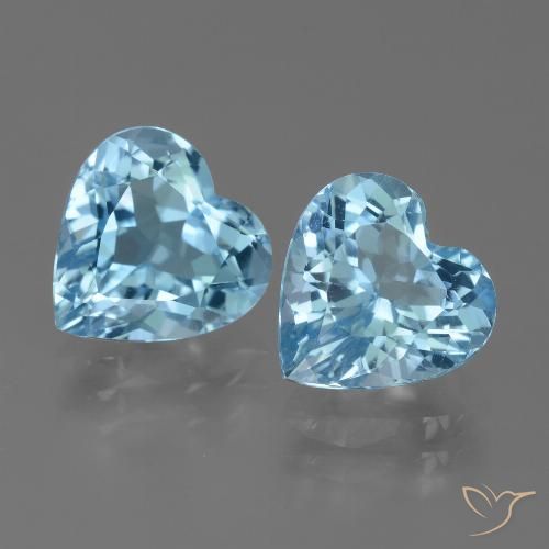 6.10ctw Natürlicher Swiss Blue Topas, Herz, VVS-VS