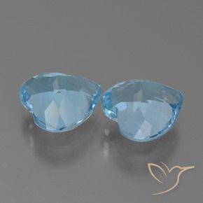 6.10 ct natürliche Swiss Blue Topas-Edelsteine, Herz, VVS-VS