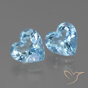 5.87 ct natürliche Swiss Blue Topas-Edelsteine, Herz, VVS