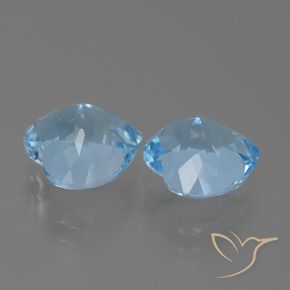 5.87 ct natürliche Swiss Blue Topas-Edelsteine, Herz, VVS