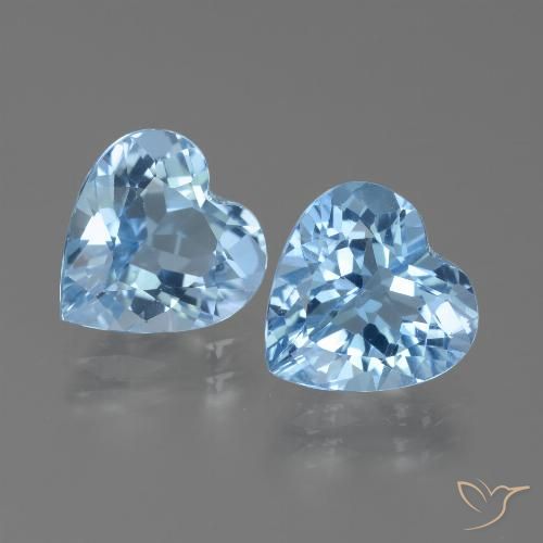 5.68ctw Natürlicher Swiss Blue Topas, Herz, VVS