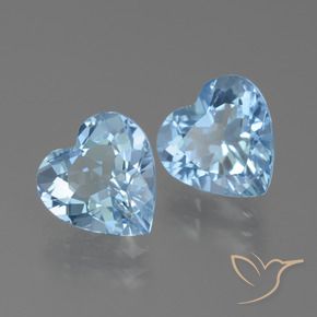 5.68 ct natürliche Swiss Blue Topas-Edelsteine, Herz, VVS