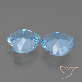 5.68 ct natürliche Swiss Blue Topas-Edelsteine, Herz, VVS