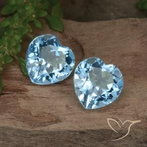 6.45 ct natürliche Himmerlblau Topas-Edelsteine, Herz, VS