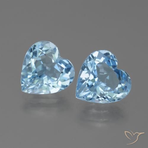 5.79ctw Natürlicher Swiss Blue Topas, Herz, VVS