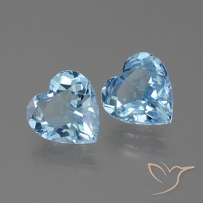 5.79 ct natürliche Swiss Blue Topas-Edelsteine, Herz, VVS