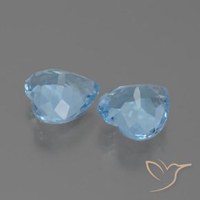 5.79 ct natürliche Swiss Blue Topas-Edelsteine, Herz, VVS