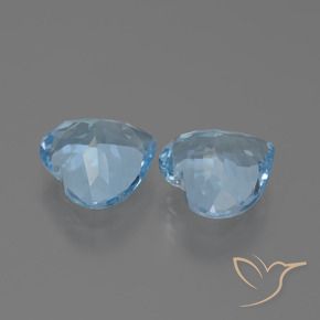 5.79 ct natürliche Himmerlblau Topas-Edelsteine, Herz, VVS