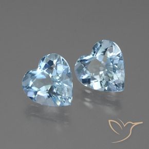 5.33 ct natürliche Swiss Blue Topas-Edelsteine, Herz, VS