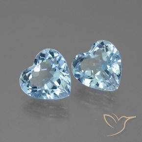 5.44 ct natürliche Himmerlblau Topas-Edelsteine, Herz, VVS