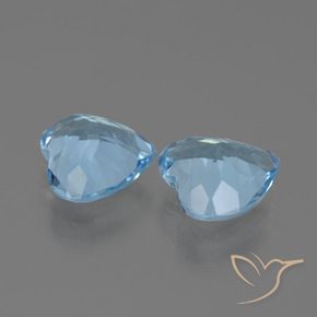 5.44 ct natürliche Himmerlblau Topas-Edelsteine, Herz, VVS
