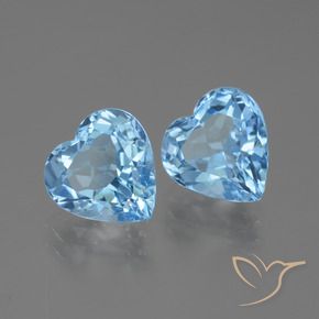 6.17 ct natürliche Himmerlblau Topas-Edelsteine, Herz, VVS