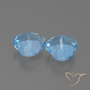 6.17 ct natürliche Himmerlblau Topas-Edelsteine, Herz, VVS