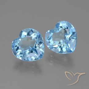 6.26 ct natürliche Himmerlblau Topas-Edelsteine, Herz, VVS