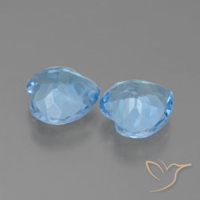 6.26 ct natürliche Himmerlblau Topas-Edelsteine, Herz, VVS