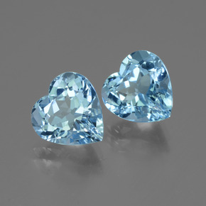 6.36 ct natürliche Himmerlblau Topas-Edelsteine, Herzform, VVS