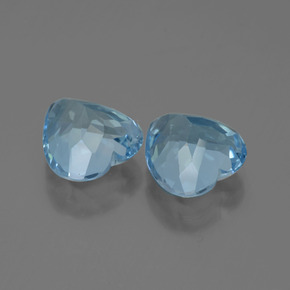 6.36 ct natürliche Himmerlblau Topas-Edelsteine, Herzform, VVS