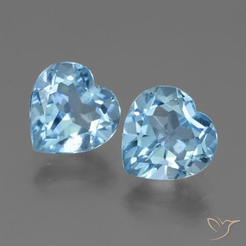 5.67ctw Natürlicher Swiss Blue Topas, Herz, VVS