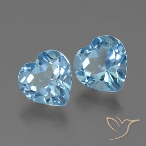 5.67 ct natürliche Swiss Blue Topas-Edelsteine, Herz, VVS