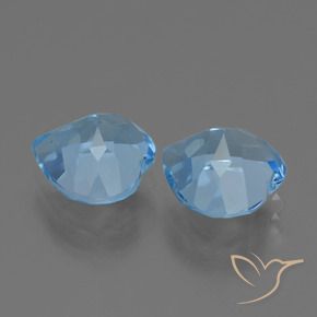 5.67 ct natürliche Swiss Blue Topas-Edelsteine, Herz, VVS