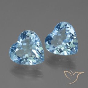 5.32 ct natürliche Swiss Blue Topas-Edelsteine, Herzform, VVS