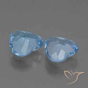 5.32 ct natürliche Swiss Blue Topas-Edelsteine, Herzform, VVS