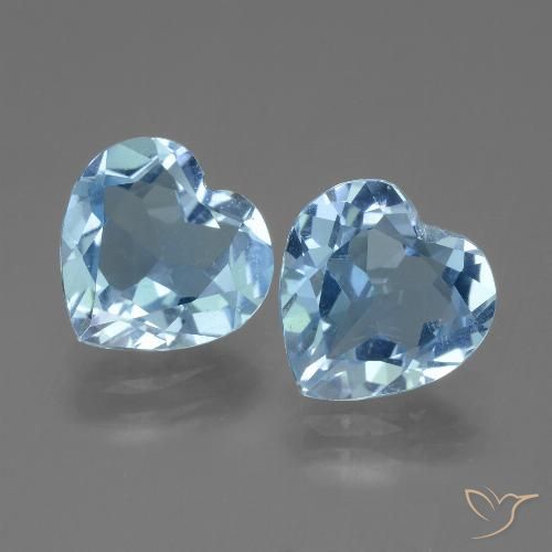5.61ctw Natürlicher Swiss Blue Topas, Herz, VVS